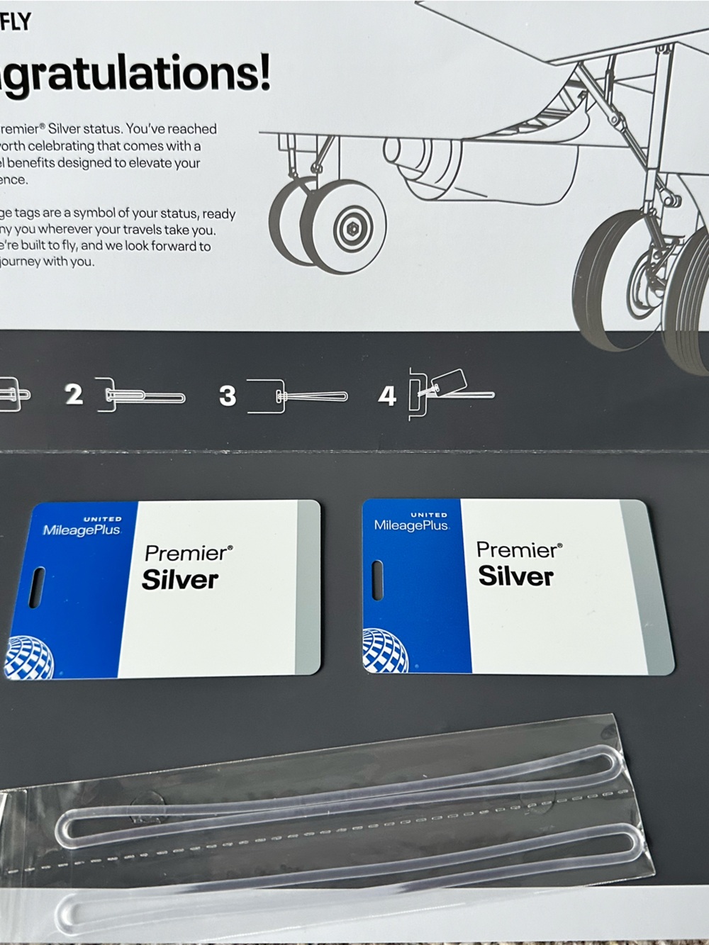 United Silver luggage tags NEW!